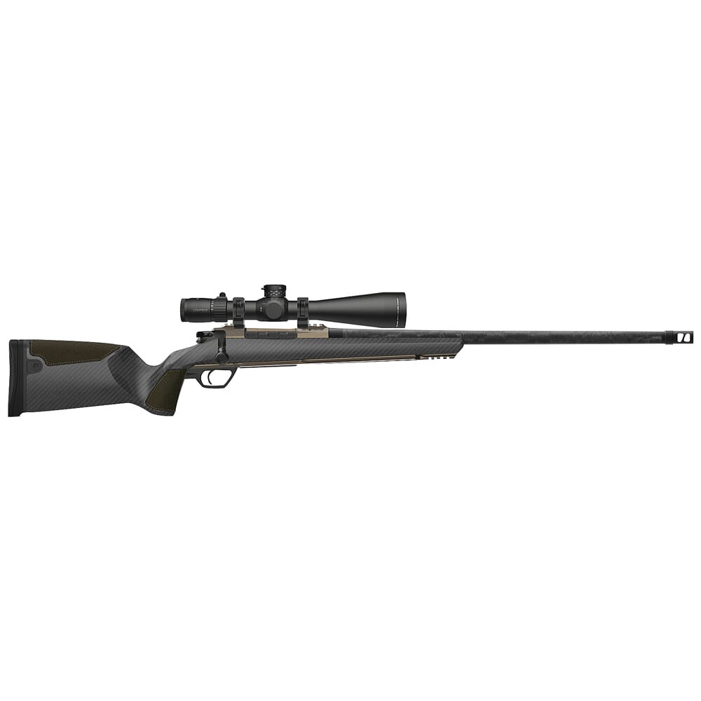 Gunwerks Nexus .300 PRC 24" SS Carbon-Wrapped Bbl Rifle w/Directional Brake, Leupold Mark V 5-25x56mm, Roller Case RS-NX-1E54F - Gunwerks