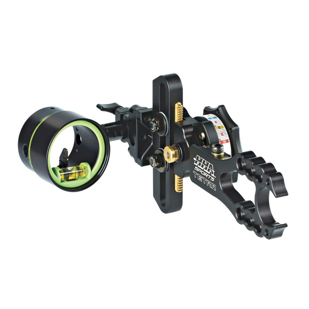 HHA Sports HHA Tetra Max RYZ 2510 w/.010 2-pin 1-5/8" Scope Green Top Pin & Yellow 2nd Pin LH RYZMX-2510-GYEL LH - HHA Sports