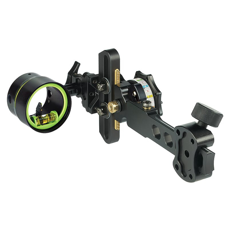 HHA Sports HHA Tetra Max Tournament Edition Short Bar RYZ 2519 w/.019 2-pin 1-5/8" Scope Green Top Pin & Yellow 2nd Pin SB-RYZMX-TE-2519-GYEL - HHA Sports