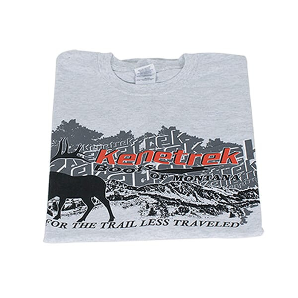 Kenetrek Boots Kenetrek Logo T-Shirt Grey Short Sleeve KEQ-TGRY-SS-M in Gray, Medium - Kenetrek Boots