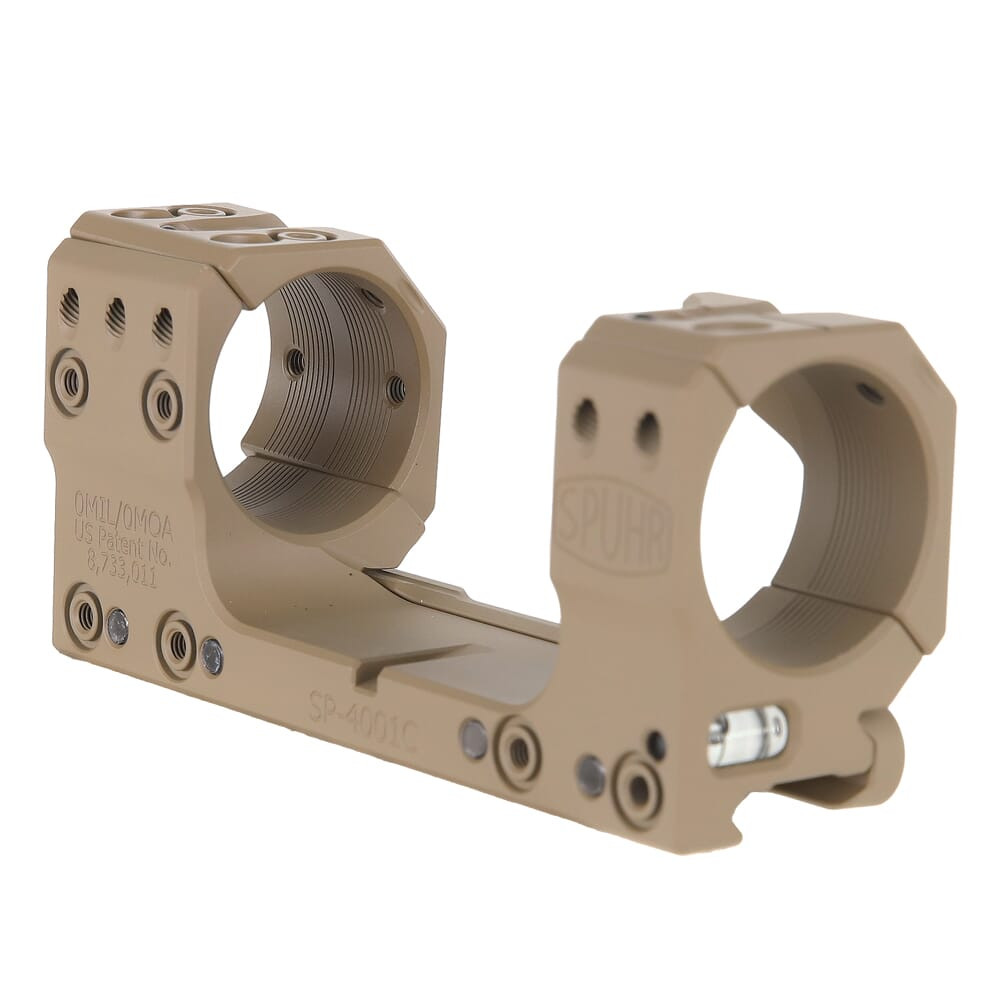 Spuhr Unimount 34mm 0MIL/0MOA 1.18" Gen 3 Picatinny FDE Scope Mount SP-4001C-FDE - Spuhr