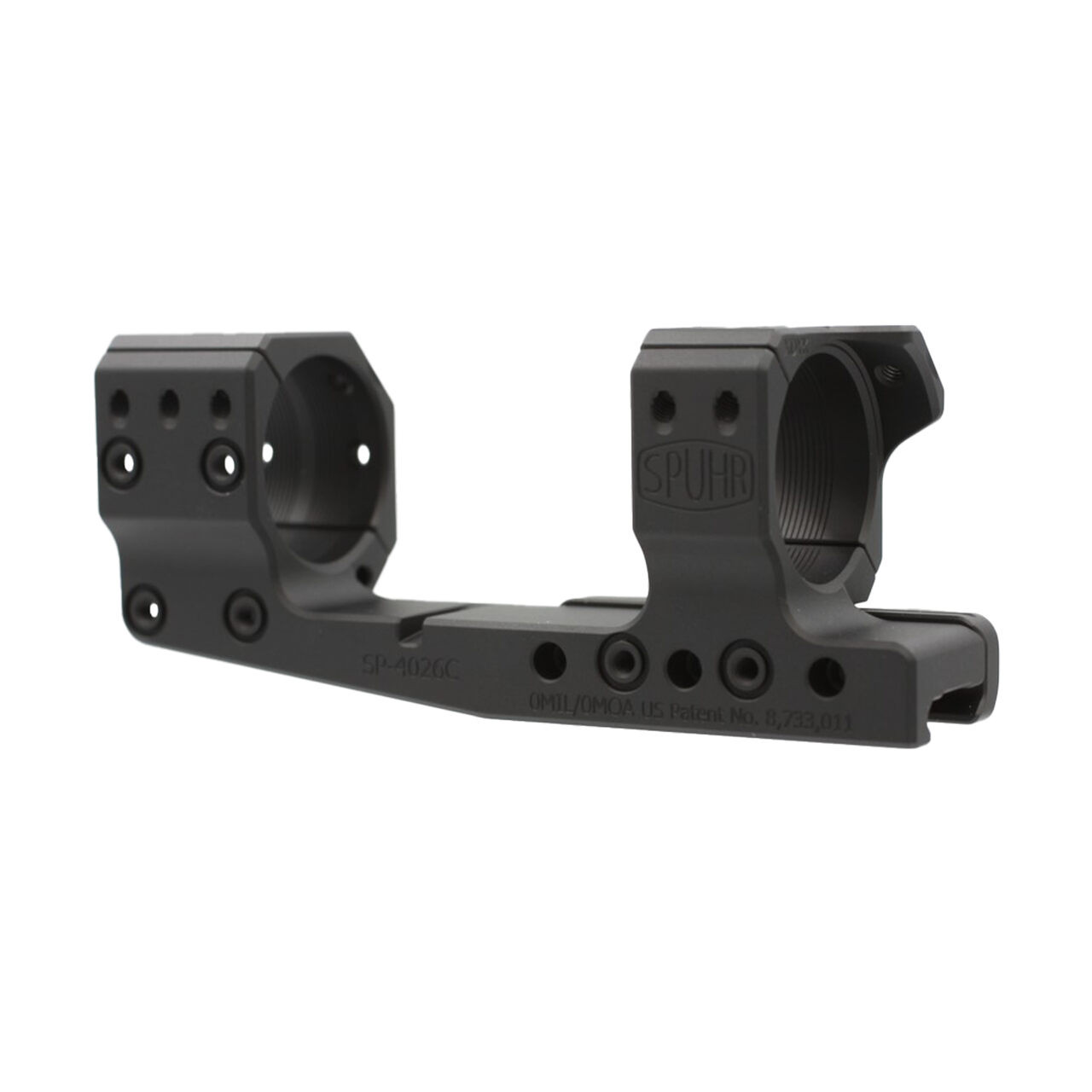 Spuhr Steel Side Clamp Picatinny Cantilever Scope Mount 34mm H32mm/1.26" 0MIL/0MOA PIC Gen3 SP-4026CM - Spuhr