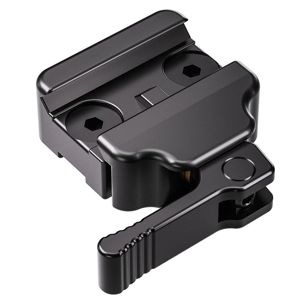 Leofoto 40mm Bipod Clamp, A.R.M.S. 17S Style 42mm / 1.65in Length, 3/8" Mounting Hole LSC-40P in Black - Leofoto