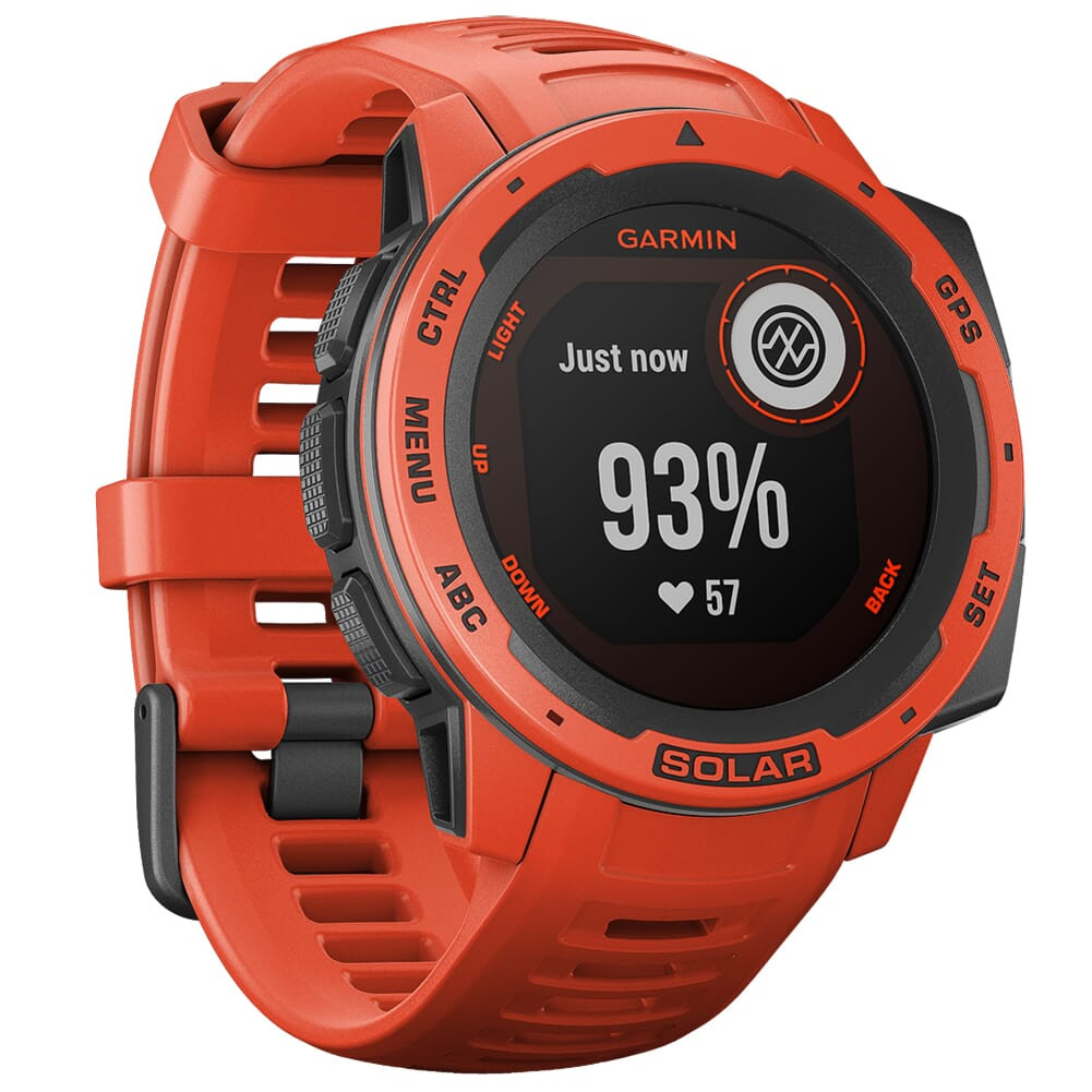 Garmin Instinct Solar Flame Red Smartwatch 010-02293-21 - Garmin