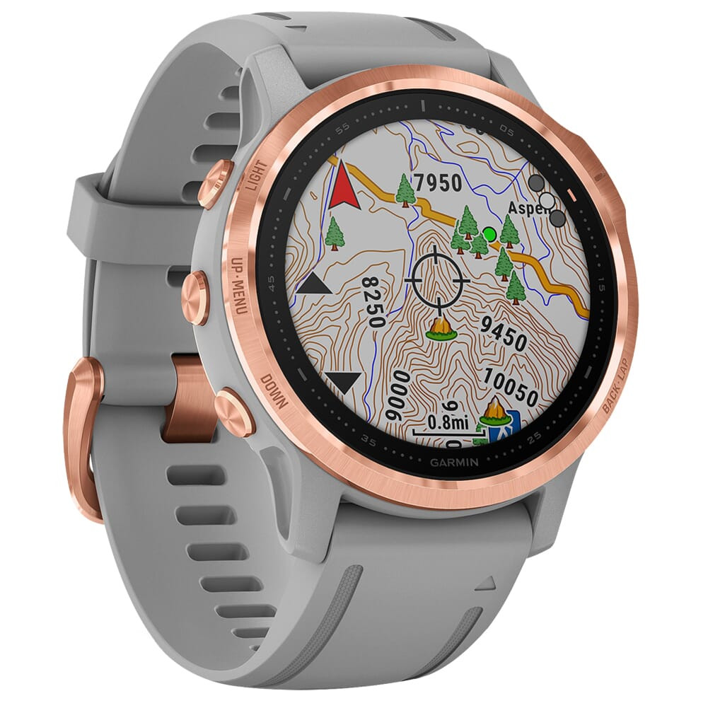 Garmin fenix 6S Sapphire Rose Gold w/Gray Band Smartwatch 010-02159-20 - Garmin