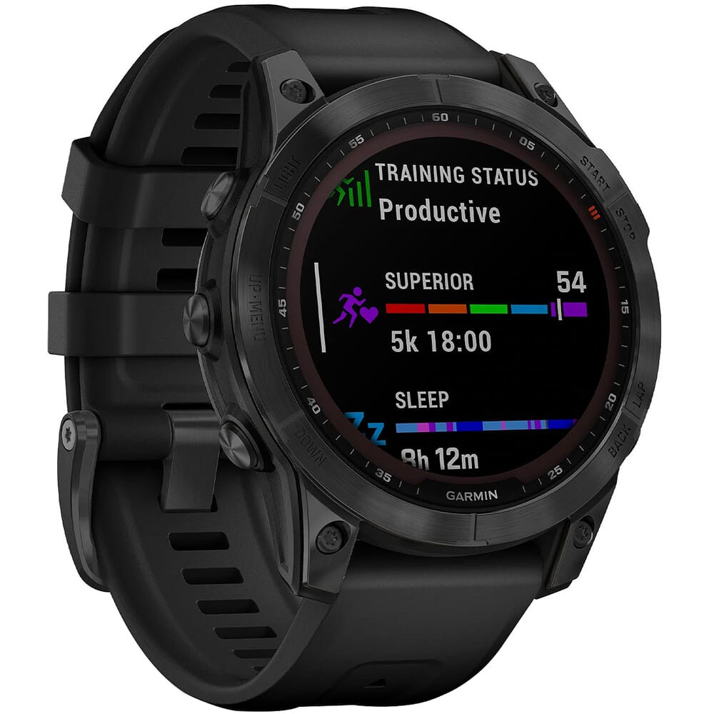 Garmin fenix 7 Solar Slate Gray w/Black Band Smartwatch 010-02540-10 - Garmin