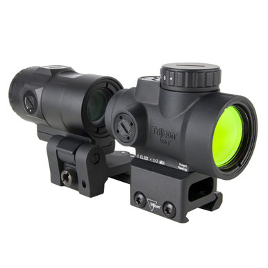 Trijicon MRO SD 1x25 Red Dot w/ 3x Mag, Adj LED w/ 2.0 MOA Dot Full Co-Wit Q-LOC Mnt (AC32070) 3x Mag w/ Qck Rel Flip-to-Side Mnt MRO-C-2200367 - Trijicon