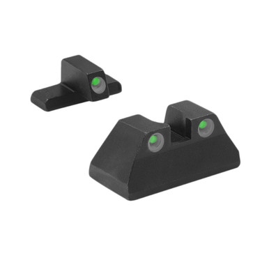 Meprolight USA Meprolight Tru-Dot H&K 9mm/.40SW/.45ACP USP FS Fixed Green Rear/Front Tritium Illum Pistol Sight Set (Excludes Expert and Tactical - Meprolight USA