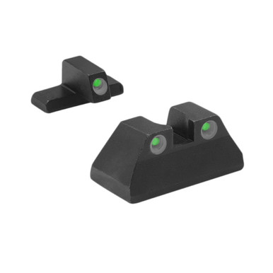 Meprolight USA Meprolight Tru-Dot H&K 9mm/.40SW/.45ACP USP FS Fixed Green Rear/Front Tritium Illum Pistol Sight Set (Excludes Expert and Tactical - Meprolight USA
