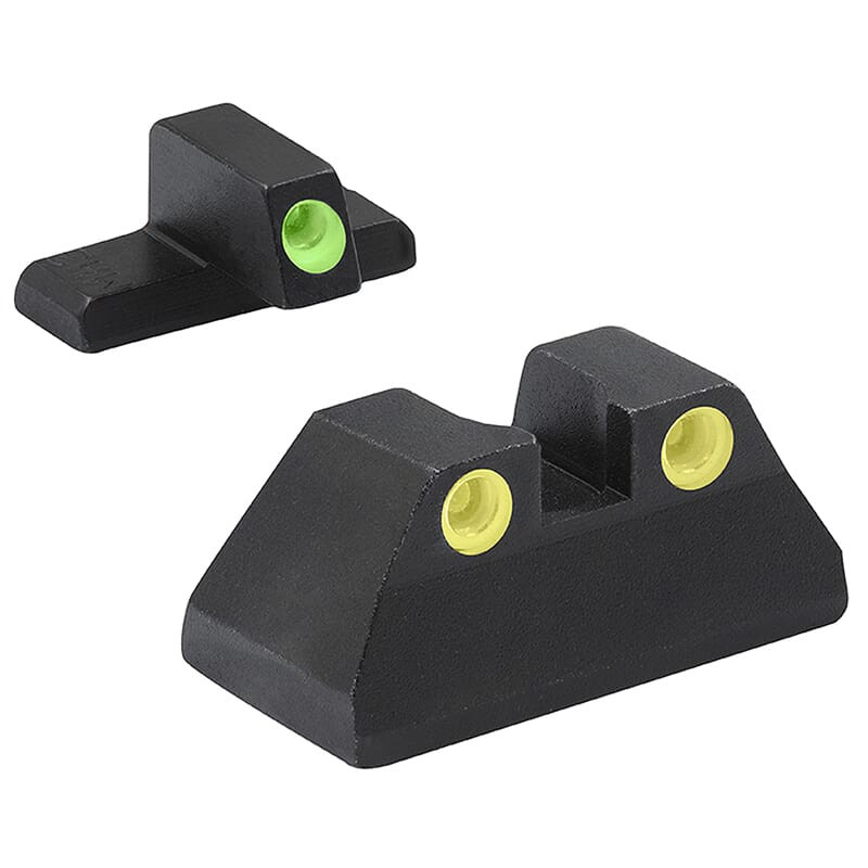 Meprolight USA Meprolight Tru-Dot H&K 9mm/.40SW/.45ACP USP FS Fixed Yellow Rear/Front Tritium Illum Pistol Sight Set (Excludes Expert and Tactical - Meprolight USA