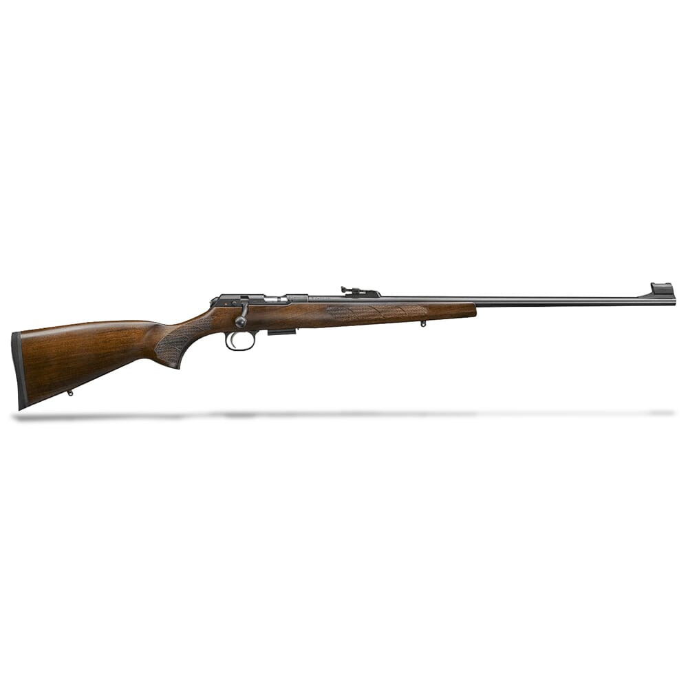 CZ-USA 457 Lux .22 WMR 24"Bbl Nitride, Walnut, European-Style, Adj Tangent, 11mm Dovetail 5rd Rimfire Rifle 02302
