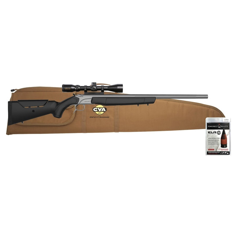 CVA ML ACCURA™ MR-X - Stainless Steel | Black - KonusPro 4-12x44 IR BDC Reticle - .50 cal - 26"bbl - 3/4x24 PR3241SSCP - CVA ML