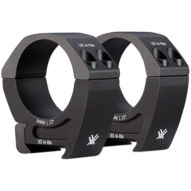 Vortex Optics Vortex Pro 34mm Medium (1.10") Scope Rings PR34-M - Vortex Optics