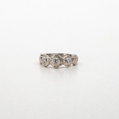 Alex Sepkus Platinum and Diamond "Flora" Ring with 5 White Diamonds (0.20ct) R-207PD - Alex Sepkus