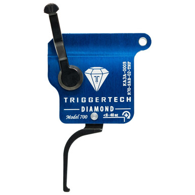 TriggerTech : Rem 700 Rough Diamond Triggers Rem700 Rough Diamond - Right Hand, Black Flat Lever, No Bolt Release Black R70-SAB-02-TNF - TriggerTech