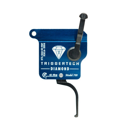 TriggerTech Rem 700 Rough Diamond Trigger - Left Hand, Black Flat Lever, No Bolt Release Black R7L-SAB-02-TNF - TriggerTech