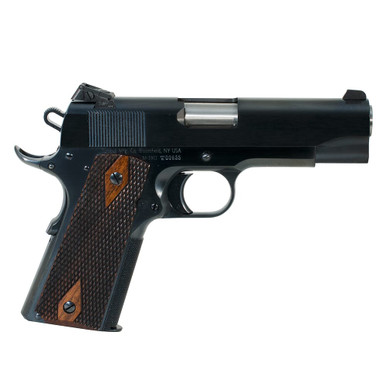 Turnbull Manufacturing Turnbull 1911 .45 ACP Checker, BT, SS Bull Barrel, Kensight (Blue) Commander double diamond wood grips MPN TB-P3-C-B - Turnbull Manufacturing