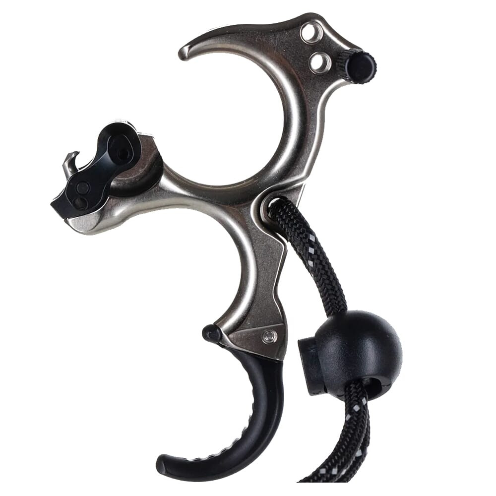T.R.U. Ball Archery T.R.U. Ball Archery Honey Badger Claw Flex 3 or 4 Finger (Ergo Adj Finger Pieces) Quick Silver Brass Medium Release THBF-QS-M - $269.99 at EuroOptic