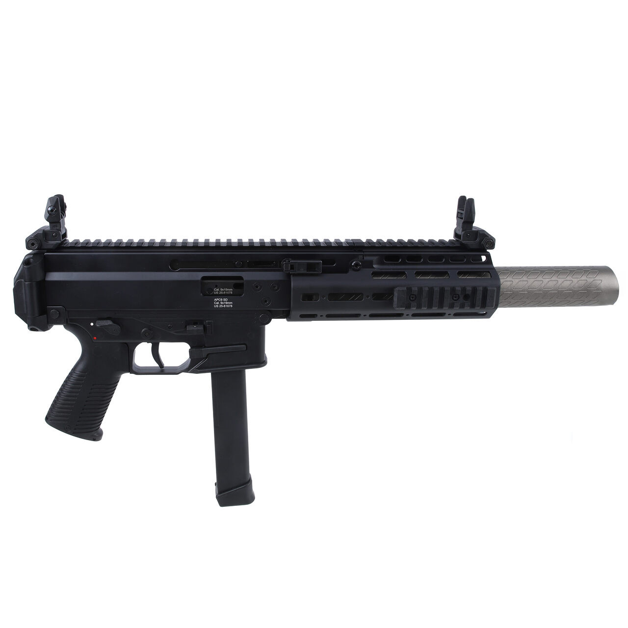 B&T APC9 PRO SD 9mm Pistol w/ Full-Sized Suppressor SD-36046-US-KIT - B&T