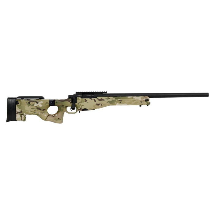 Short Action Customs 308 with Surgeon RSR action and 23" Krieger threaded (5/8x24) Barrel. AI 2.0 chassis dipped multi-camo. Timney Trigger and 20 - USED/MISC