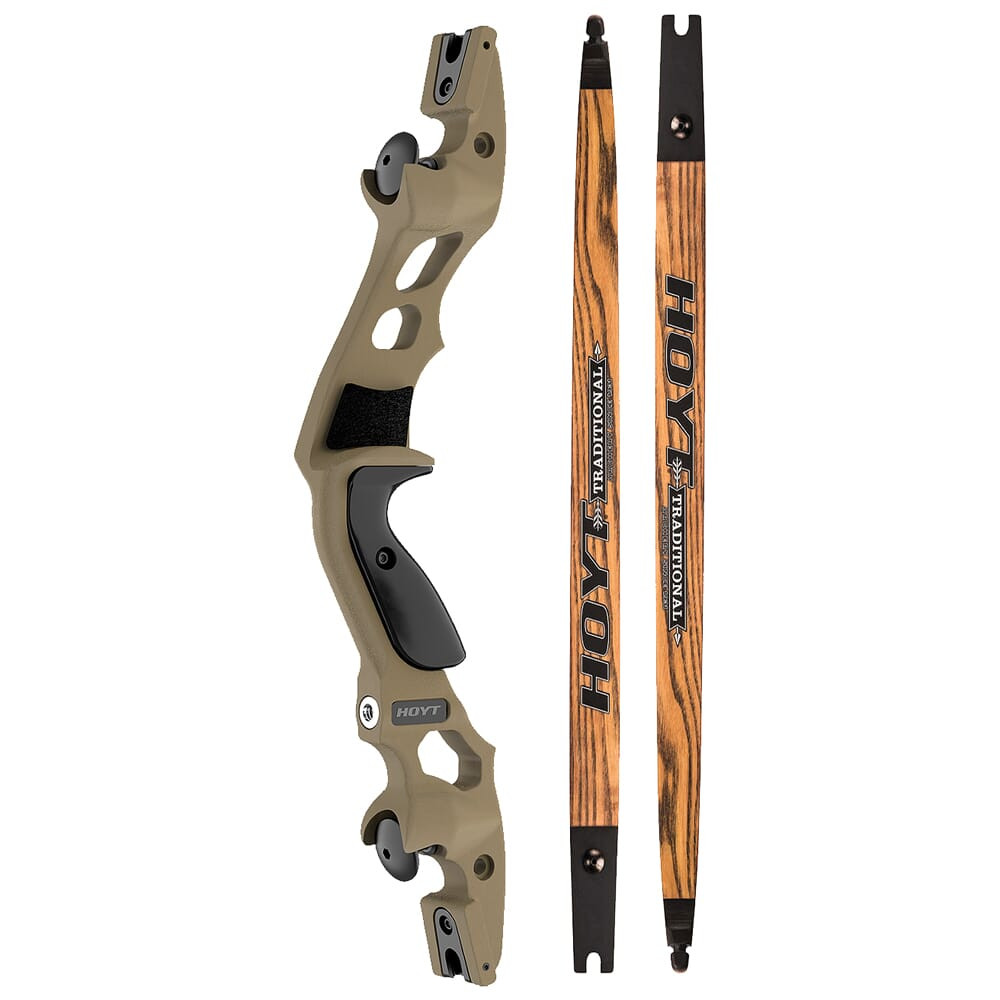 Hoyt Satori 21 Buckskin Riser w/Satori 45# MD Maple Trad Limbs 1055101 - Hoyt