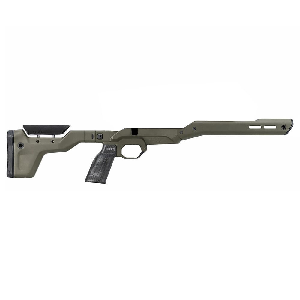 MDT HNT 26 Tikka T3 LA RH Folding ARCA CKG Chassis System 106139-CKG in Cobalt Green - MDT