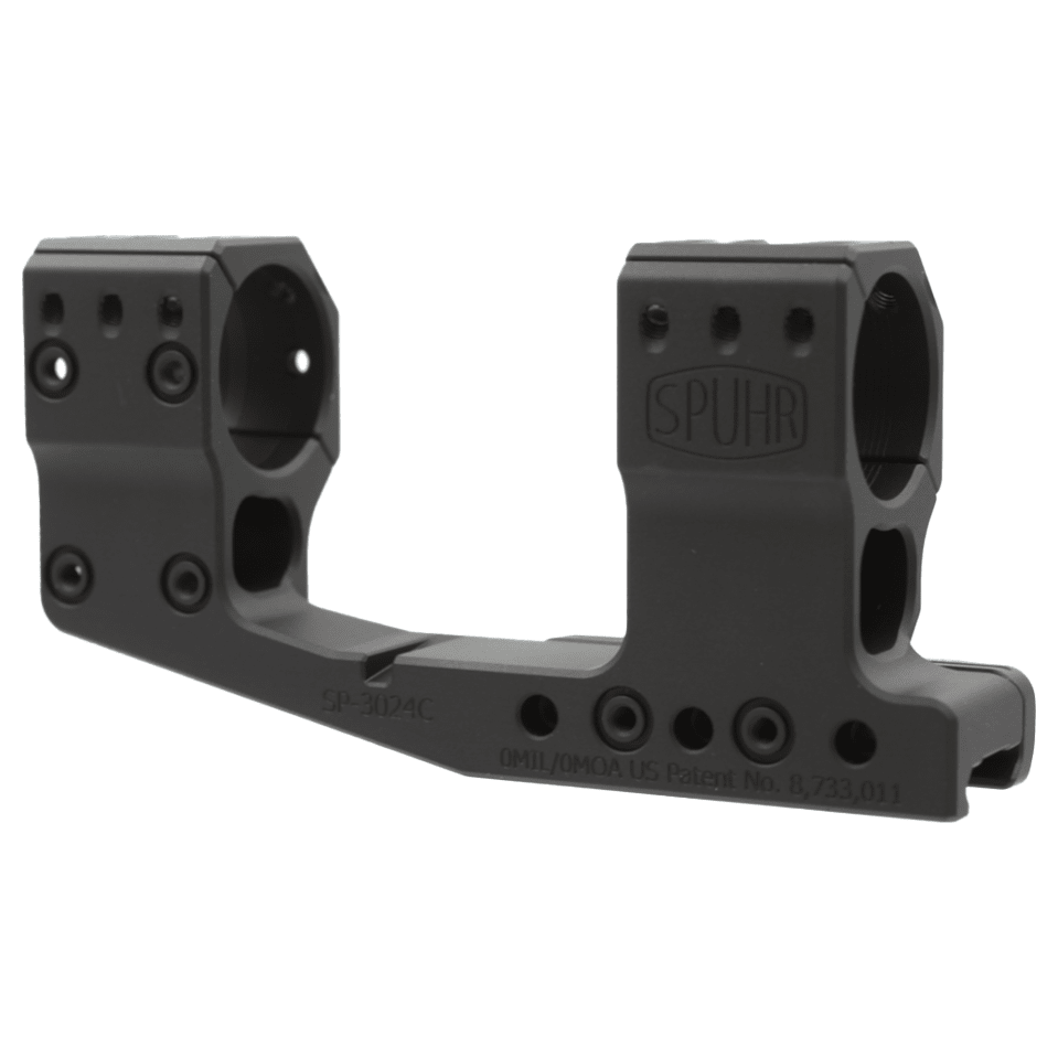 Spuhr Steel Side Clamp Picatinny Cantilever Scope Mount 30mm H48mm/1.89" 0MIL/0MOA PIC Gen3 SP-3024CM - Spuhr