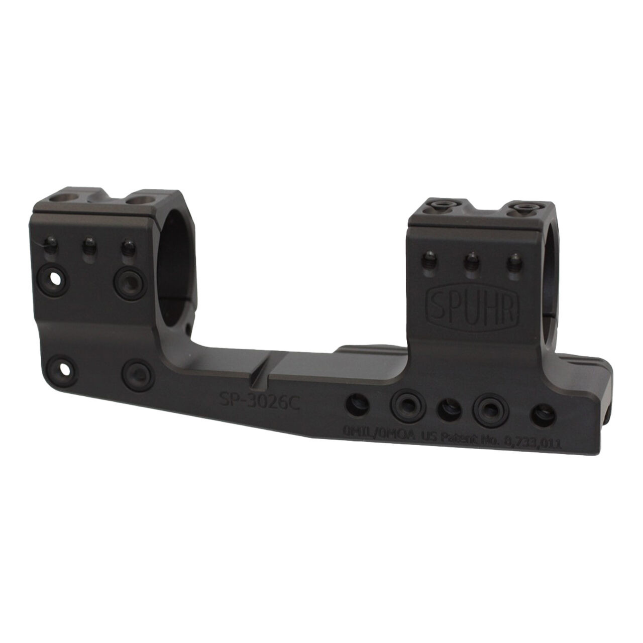 Spuhr Steel Side Clamp Picatinny Cantilever Mount 30mm H32mm/1.26" 0MIL/0MOA PIC Gen3 SP-3026CM - Spuhr