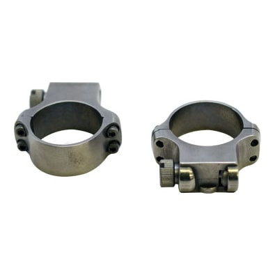 Ruger 30mm rings in Stainless steel, front (4K med) & rear (5K high), In excellent condition-UA465 - 