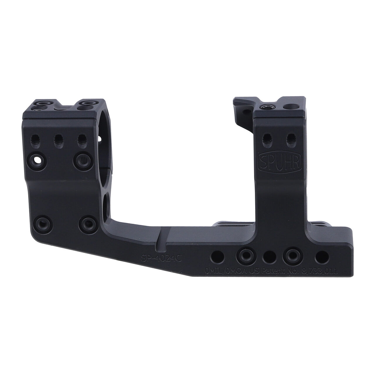 Spuhr Steel Side Clamp Picatinny Cantilever Scope Mount 34mm H48mm/1.89" 0MIL/0MOA PIC Gen3 SP-4024CM - Spuhr