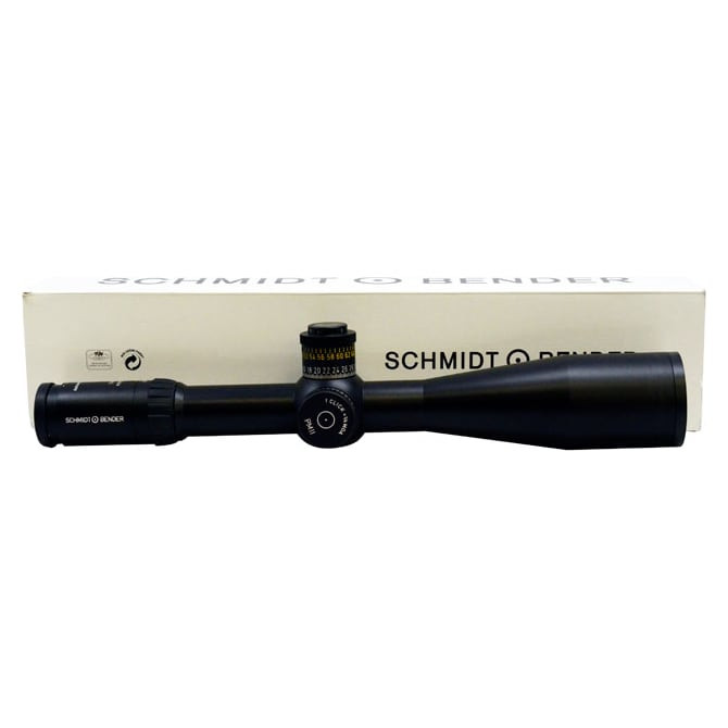 Schmidt Bender PMII 12-50x56 P P3 Mildot 1/4 MOA DT CW FFP, Like new condition, comes with flip up lens covers-UA503