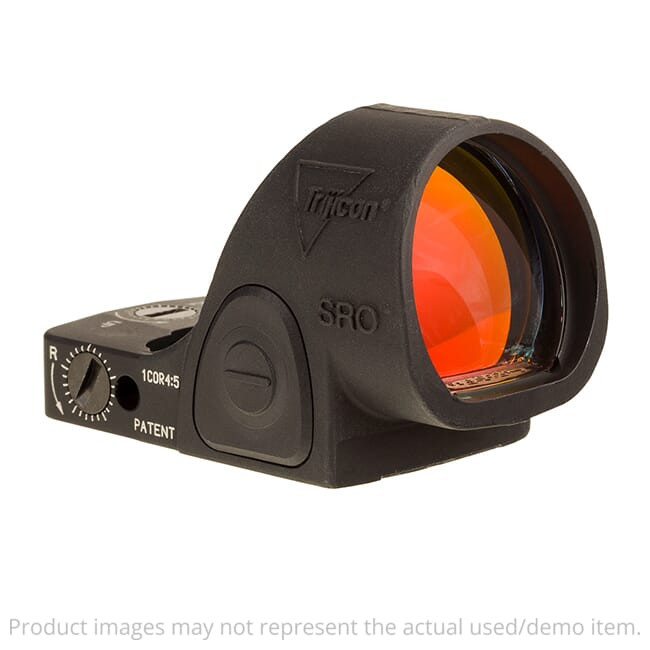 Trijicon SRO Sight Adjustable LED 5.0 MOA Red Dot SRO3-C-2500003 - Excellent Condition, Scratched Battery Cap UA4231 - 