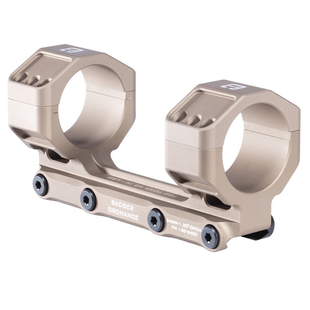Badger Ordnance C.O.M.M. MAX 34mm 1.30" 20MOA Tan Scope Mount 130-342K - Badger Ordnance
