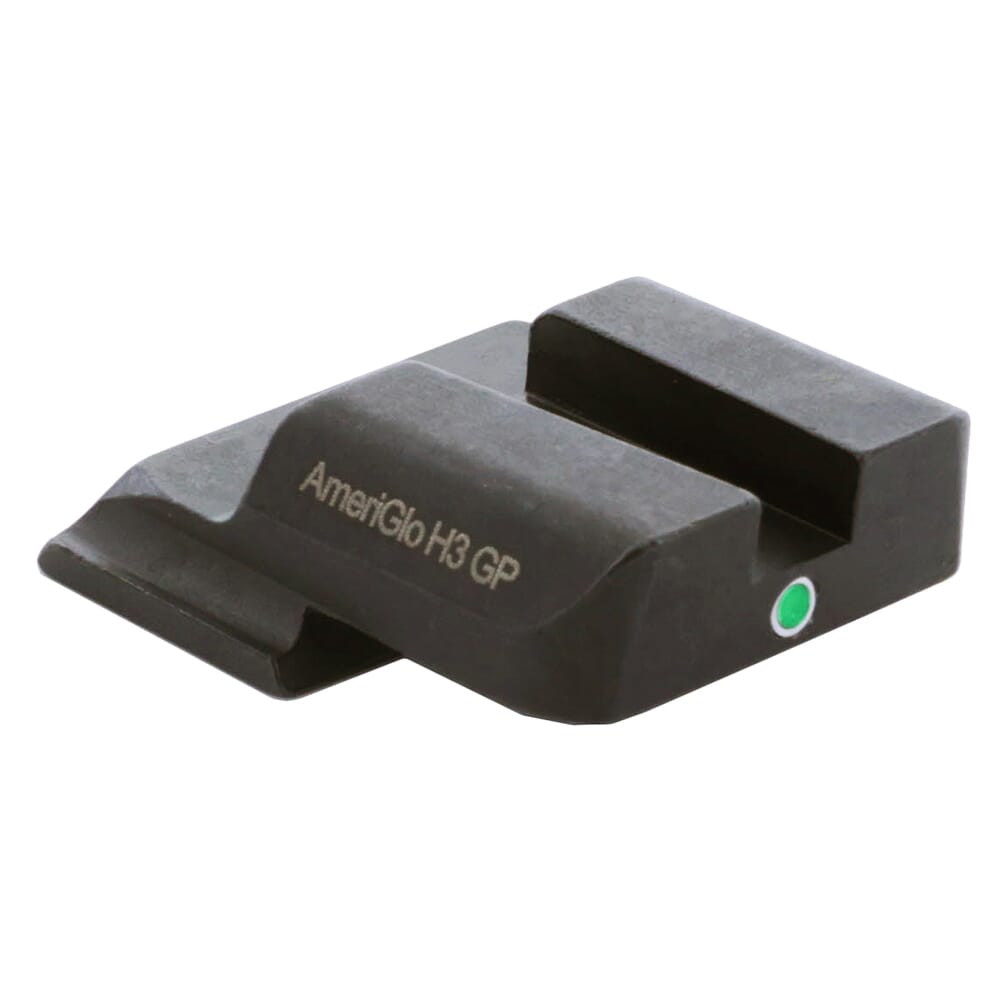 Ameriglo Green Tritium Single Dot, No Outline .165" Sq Notch Rear Sight for S&W M&P (Excl. .22,.380, Shield, EZ, Pro) S&W-101R - Ameriglo