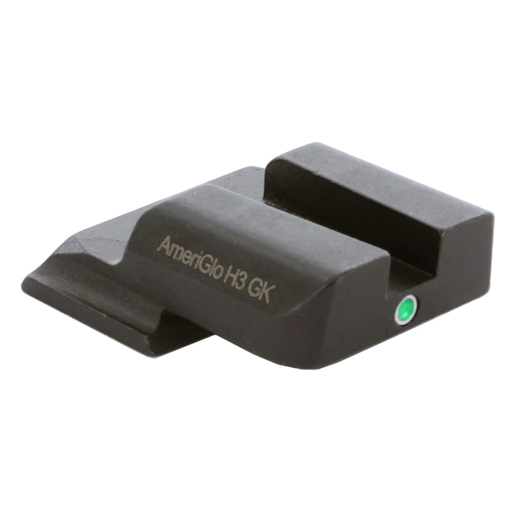 Ameriglo Green Tritium Single Dot, No Outline .165" Sq Notch Rear Sight for S&W M&P Shield (Excl. EZ) S&W-141R - Ameriglo