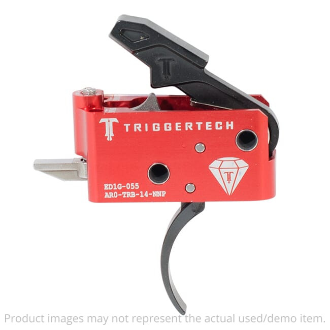 TriggerTech AR15 Diamond Pro Black/Red Two Stage 1.5-4lb Trigger w/ Bolt Release AR0-TRB-14-NNP - Excellent Condition UA4484 - 