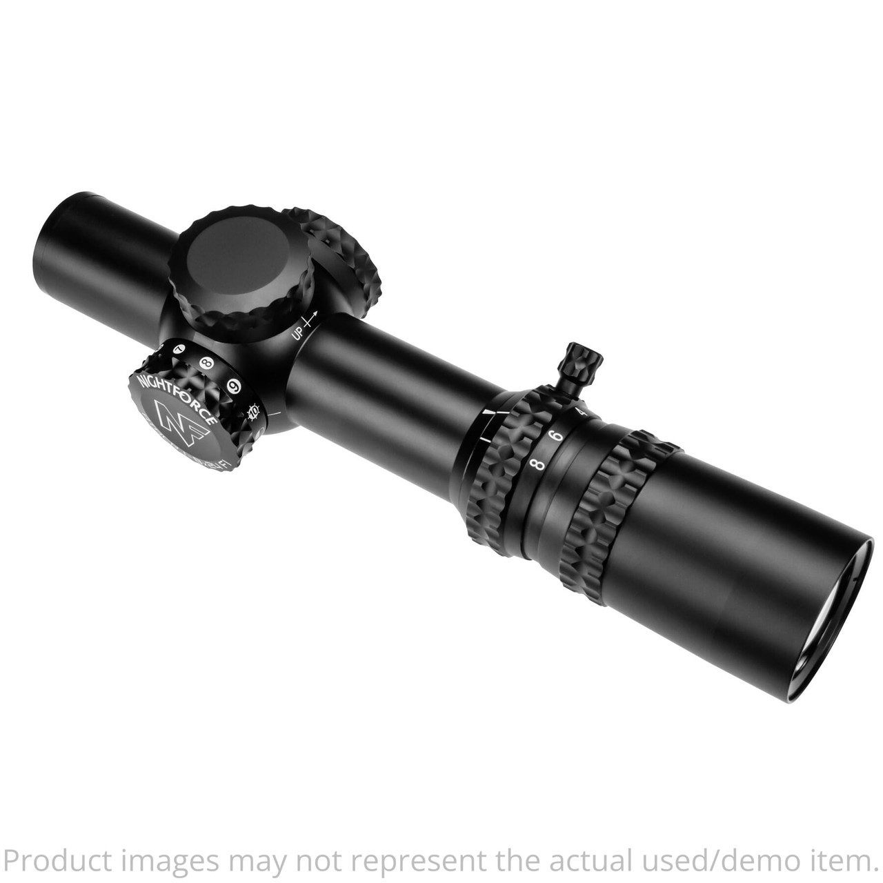 Nightforce ATACR 1-8x24mm F1 .1mrad NVD Capped Adj FC-DM C597 - Light Ring Marks, Tenebraex Caps, No PTL, No Box UA4604 - USED/MISC