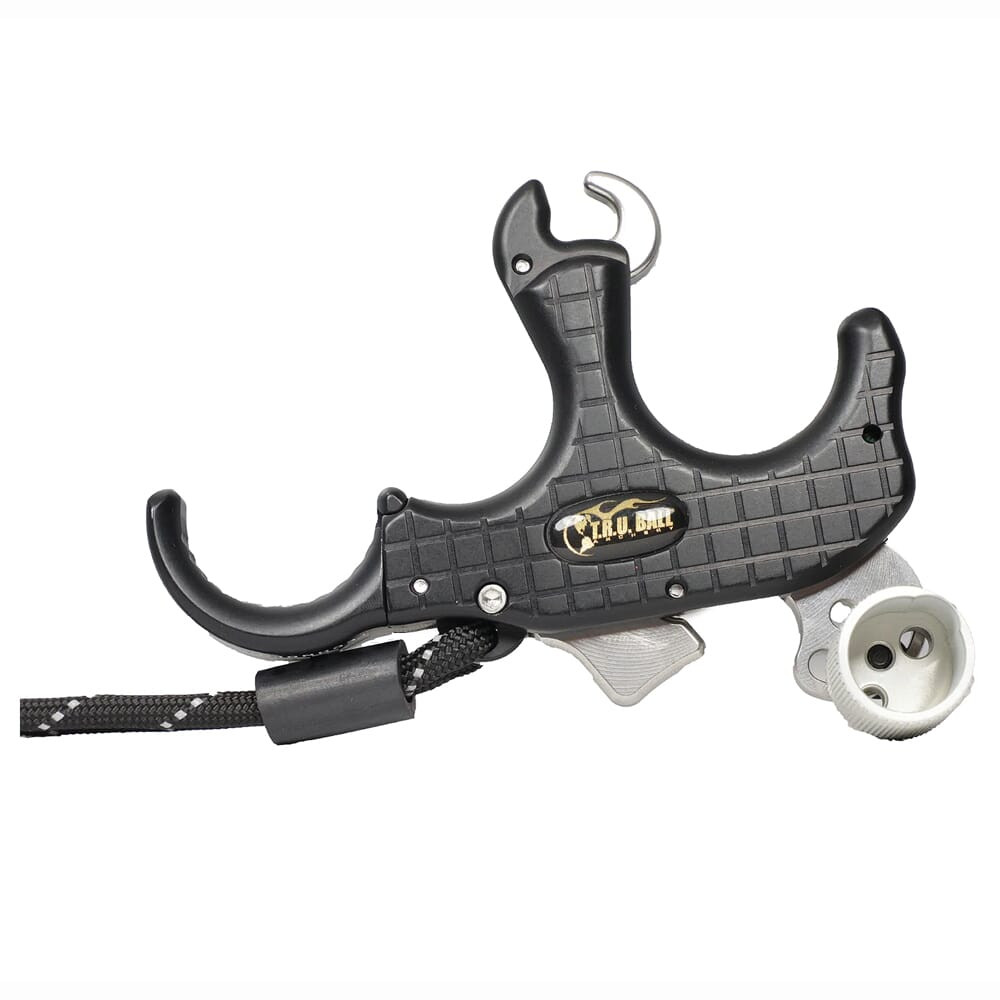 T.R.U. Ball Archery T.R.U. Ball Archery Blade Pro Flex 3 or 4 Finger (Ergo Adj Finger Pieces) Black/QuickSilver Large Release TBPF-BKQS-L - $319.99 at EuroOptic