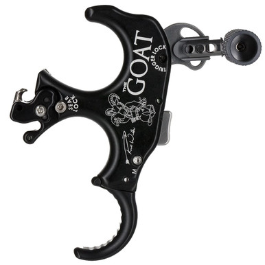 T.R.U. Ball Archery GOAT 3 or 4 Finger (Ergo Adj Finger Pieces) Black/QuickSilver Medium Release TGOT-BKQS-M - T.R.U. Ball Archery