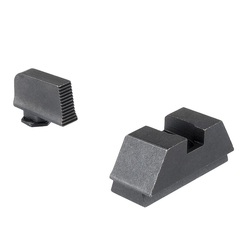Ameriglo Optic Compatible 3L Tall Black Outline .260"F, Flat Black .335"R Sight Set for Glock GL-455 - Ameriglo