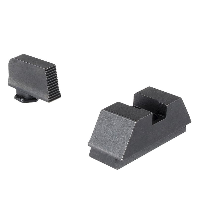 Ameriglo Optic Compatible 6L Tall Black Outline .330"F, Flat Black .415"R Sight Set for Glock GL-458 - Ameriglo