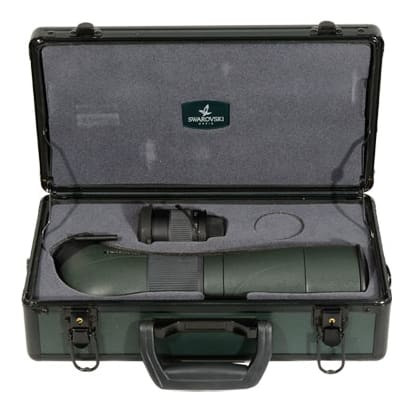 Swarovski 65 ATS spotting scope with 20 x 60 eyepiece. Includes hard case and lens covers. UA968 - 