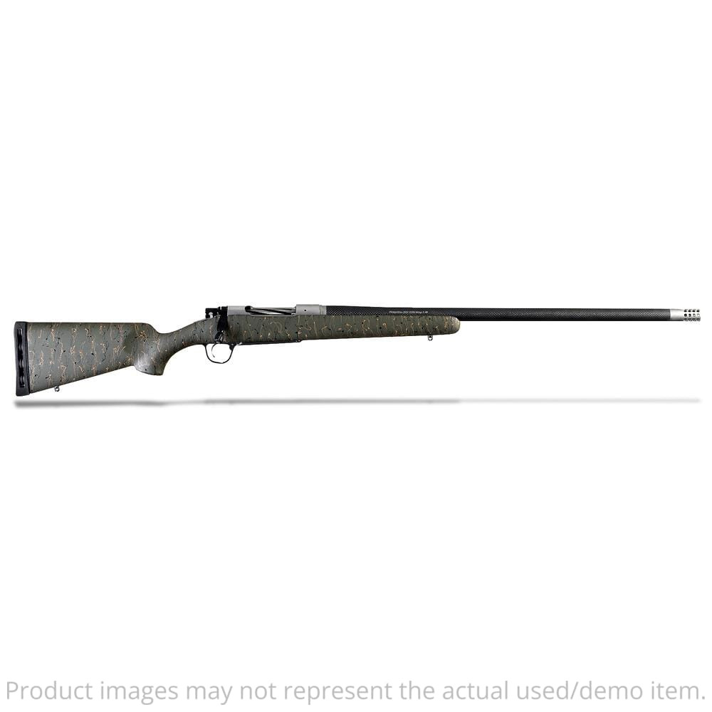 Christensen Arms Ridgeline 6.5 PRC 24" 1:8 Green w/ Black & Tan Webbing Rifle 801-06015-00 - Slight Blemishes on Barrel, Damaged Butt Pad UA4336 - Christensen Arms