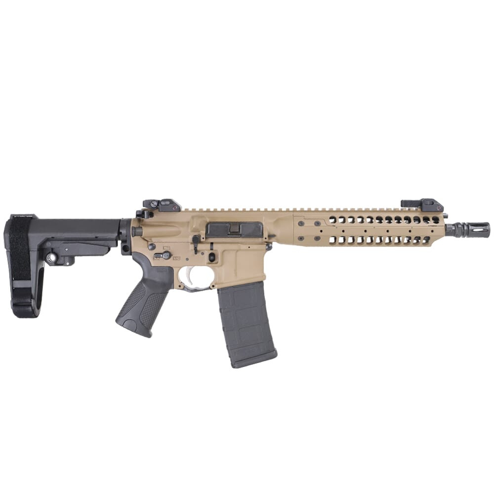 LWRC International LWRC IC-A5 5.56mm NATO 10.5" 1:7" 1/2x28 Bbl FDE Pistol w/SBA3 Brace ICA5P5CK10SBA3 - LWRC International