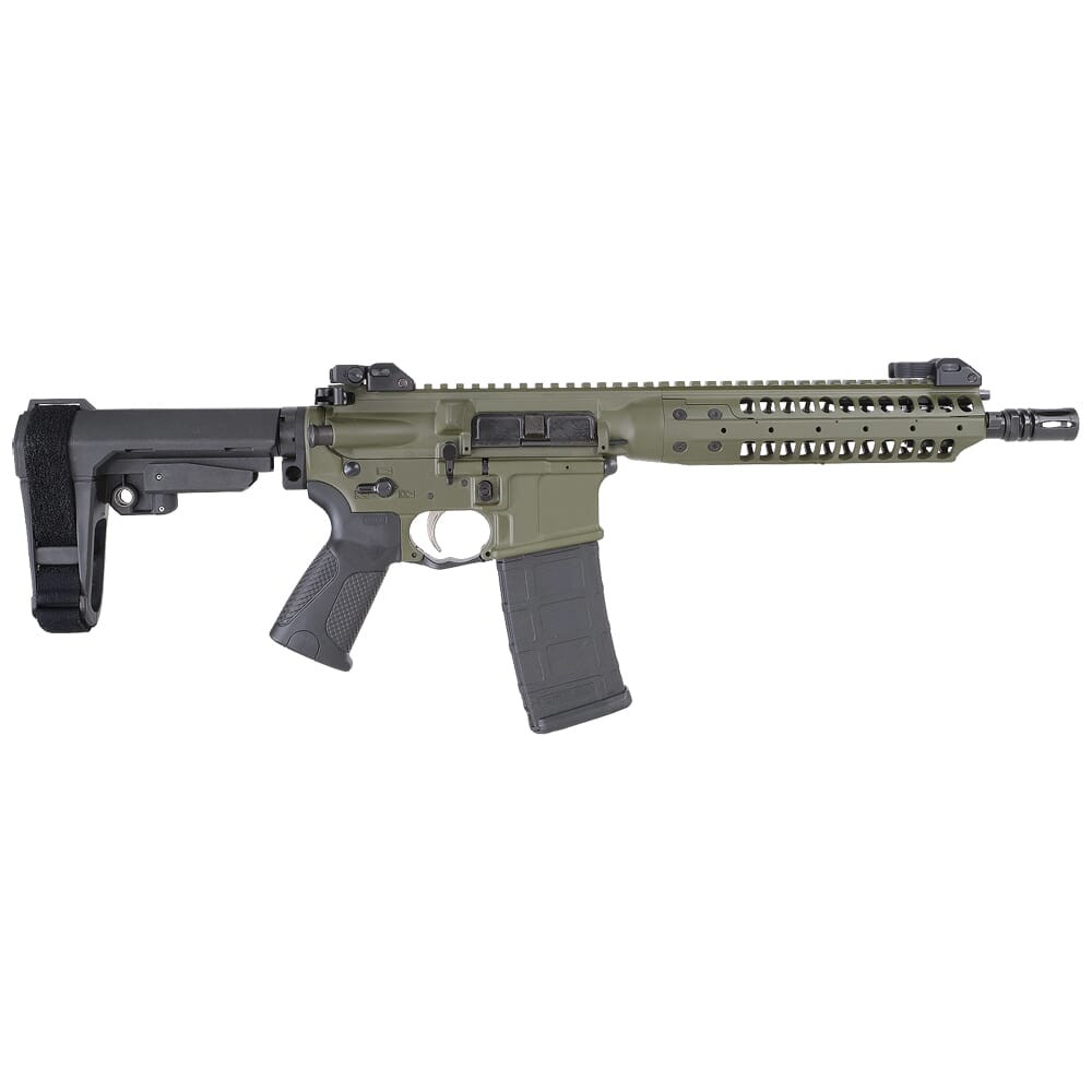 LWRC International LWRC IC-A5 5.56mm NATO 10.5" 1:7" 1/2x28 Bbl OD Green Pistol w/SBA3 Brace ICA5P5ODG10SBA3