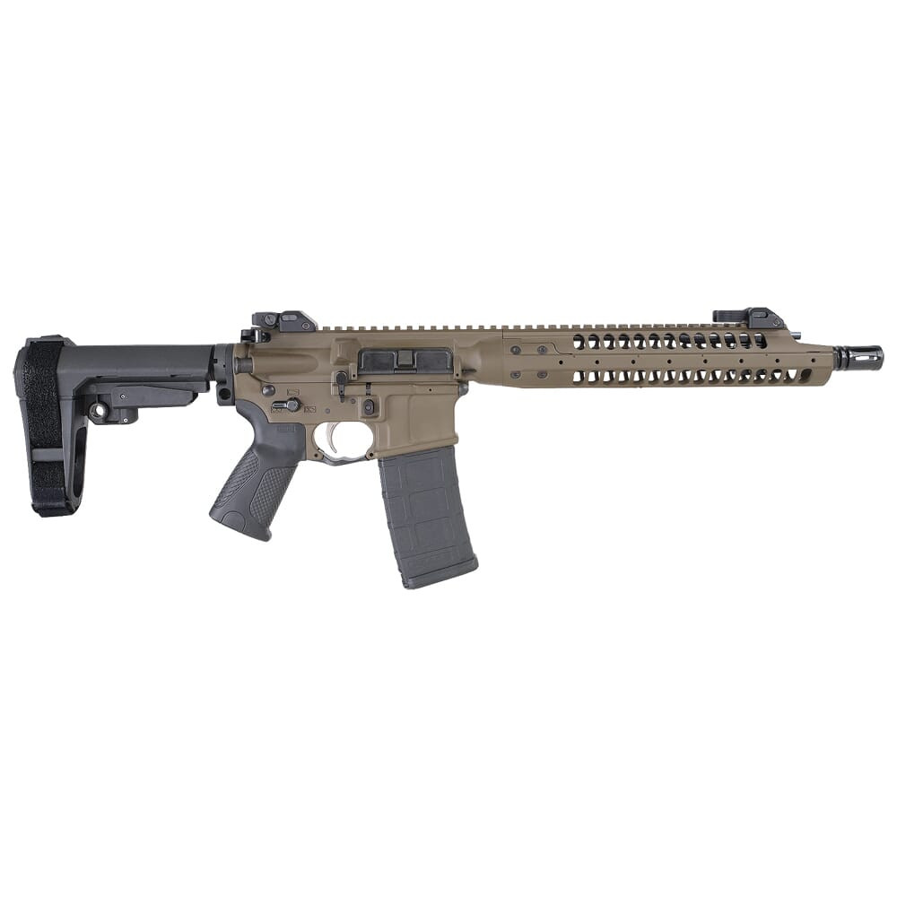 LWRC International LWRC IC-A5 5.56mm NATO 12.7" 1:7" 1/2x28 Bbl Patriot Brown Pistol w/SBA3 Brace ICA5P5PBC12SBA3 - LWRC International