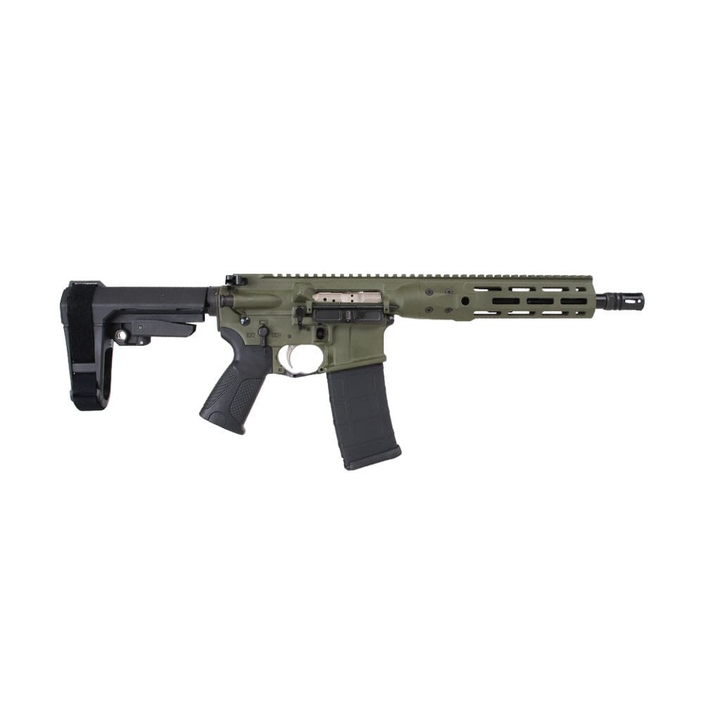 LWRC International LWRC ICDI M-LOK Direct Impingement .300 Blackout 10.5" 1:7" 1/2x28 Bbl OD Green Pistol w/SBA3 Brace ICDIP3ODG10MLSBA3 - LWRC International