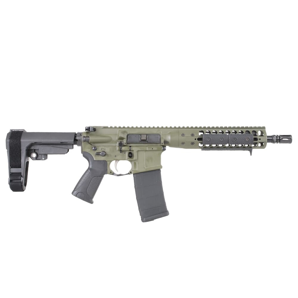 LWRC International LWRC ICDI Direct Impingement 5.56mm NATO 10.5" 1:7" 1/2x28 Bbl OD Green Pistol w/SBA3 Brace ICDIP5ODG10SBA3 - LWRC International
