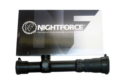 Nightforce NXS 1-4x24 with Illuminated Mildot reticle and Zero Stop. Excellent condition with very light ringmarks. Item #UB152 - USED/MISC