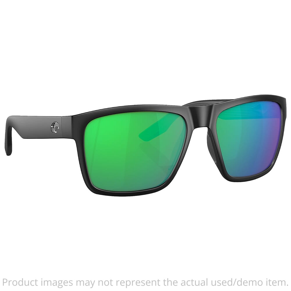 Costa Paunch XL Matte Black Frame Sunglasses w/Green Mirror 580P Lenses 06S9050-90500259 UA5383 - USED/MISC
